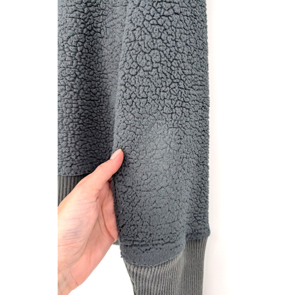 Athleta Tugga Sherpa Fleece Crop Jacket Bali Green Athleisure Outdoor Size Small - Picture 9 of 14